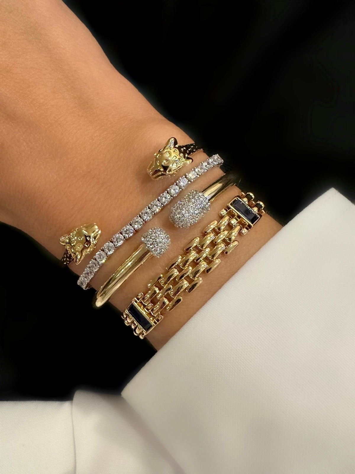 Diana Bracelet (925 Sterling Silver, 18k Gold Plated)