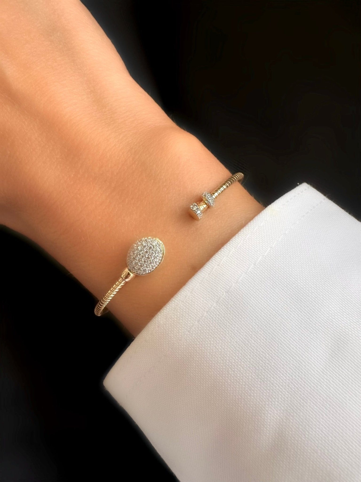 Brazalete Submarine (Plata 925 bañada Oro 18k) - LE MARSHAND™