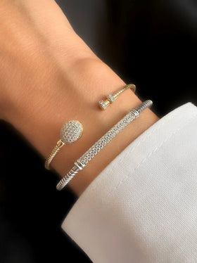 Brazalete Submarine (Plata 925 bañada Oro 18k)