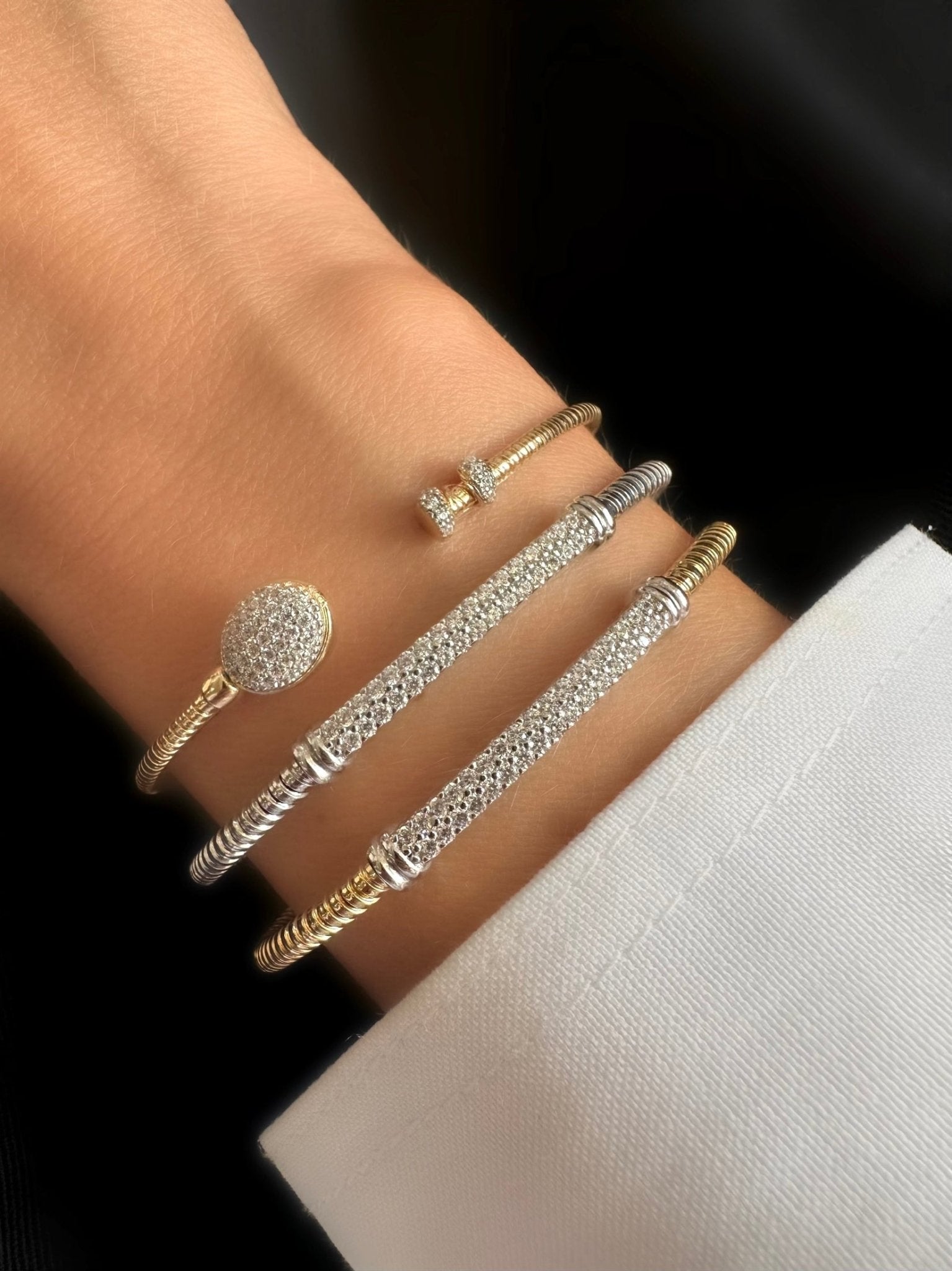 Brazalete Submarine (Plata 925 bañada Oro 18k) - LE MARSHAND™
