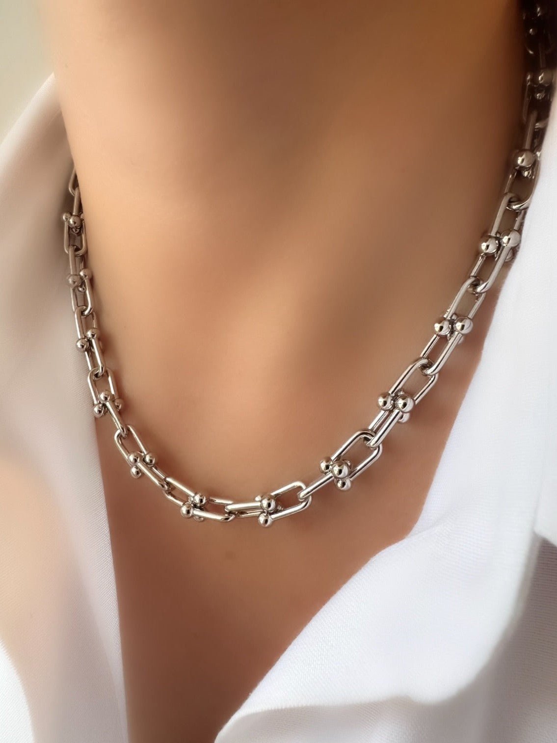 Collar Amber ( Baño de Plata)