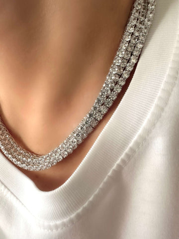 Collar Classic Riviere (4mm) (Plata 925)