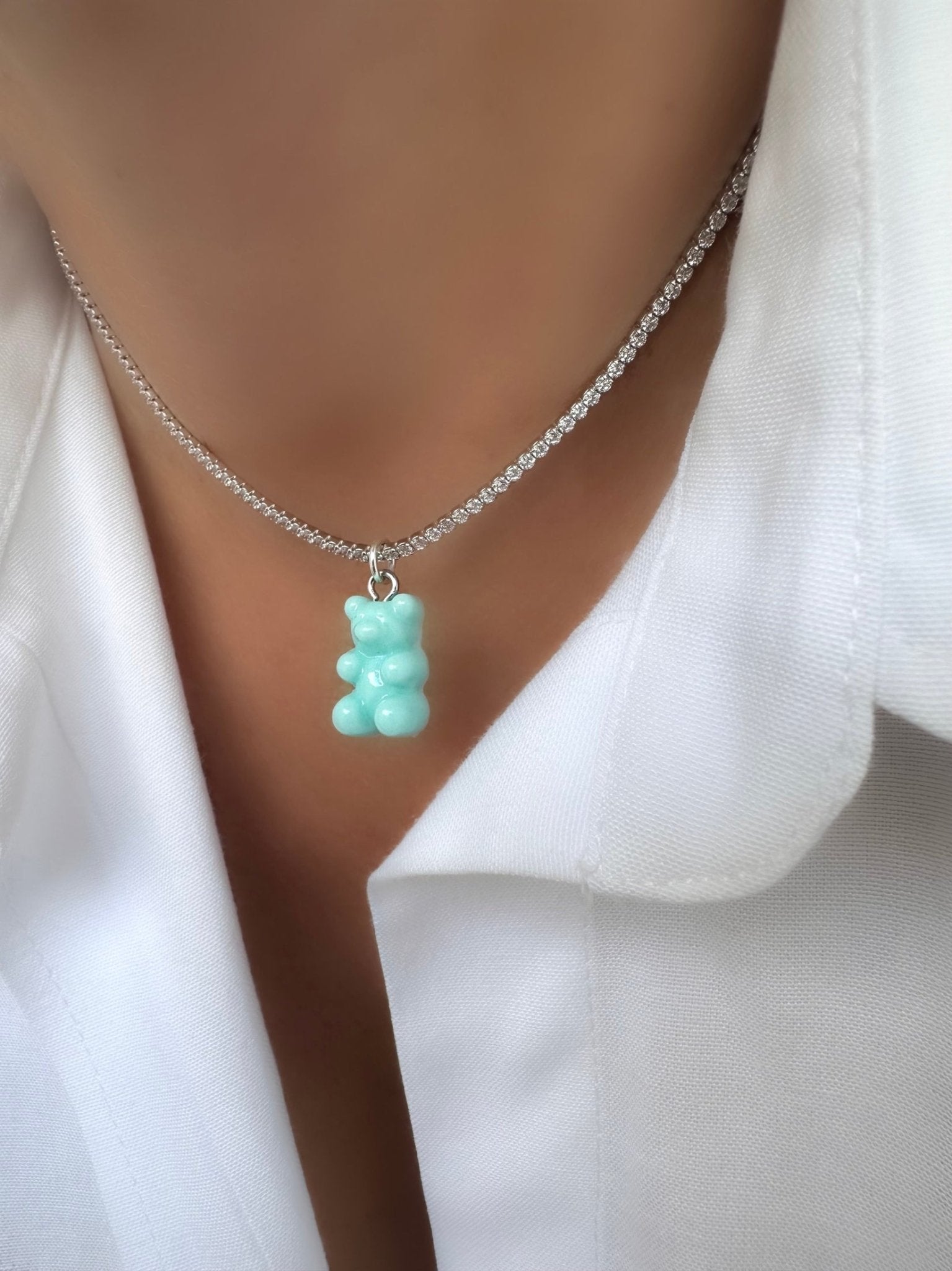 Collar Riviere Teddy (Blue) (Plata 925) - LE MARSHAND™