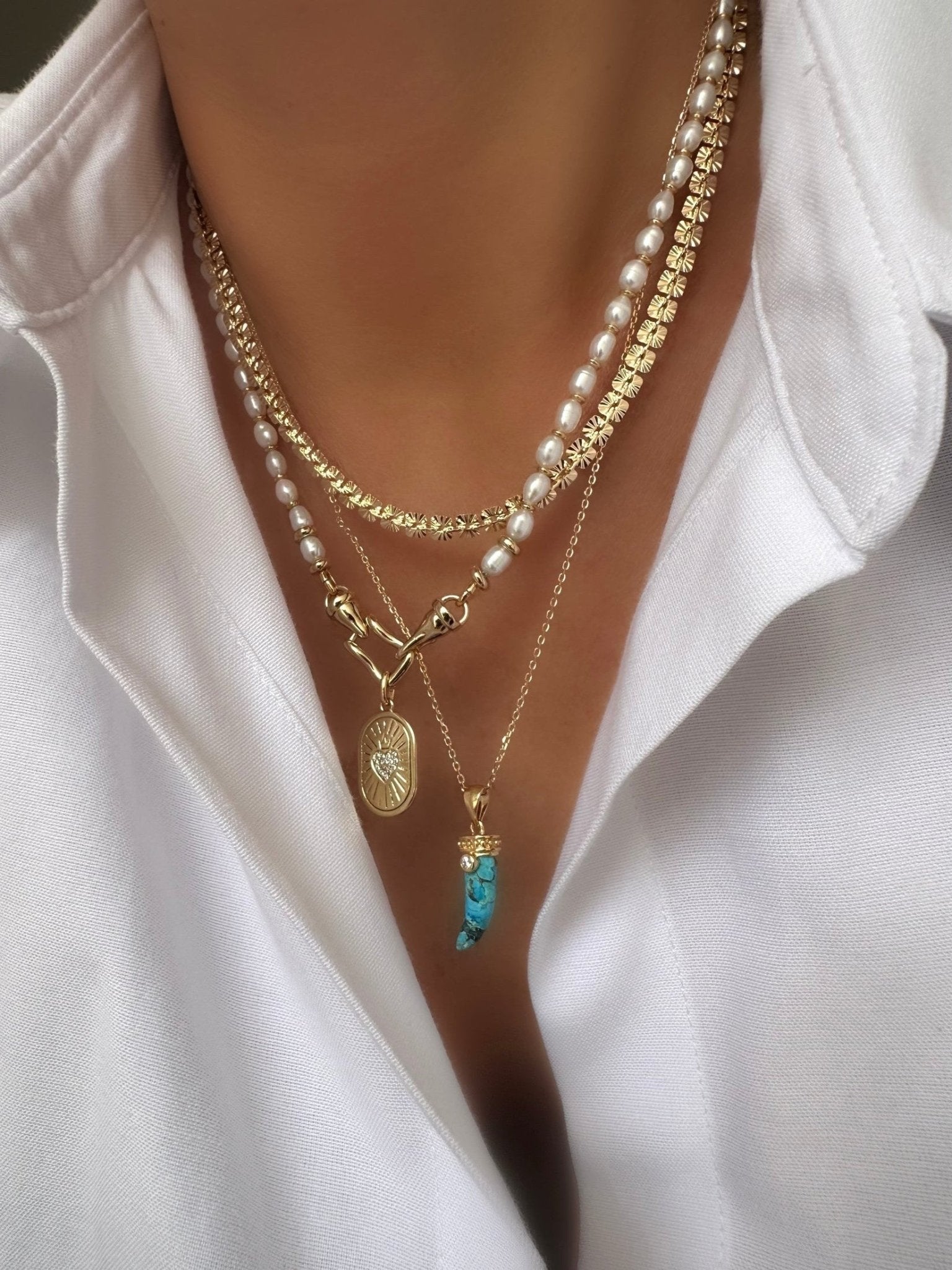 Collar Siracusa Petite (Turquesa) - LE MARSHAND™