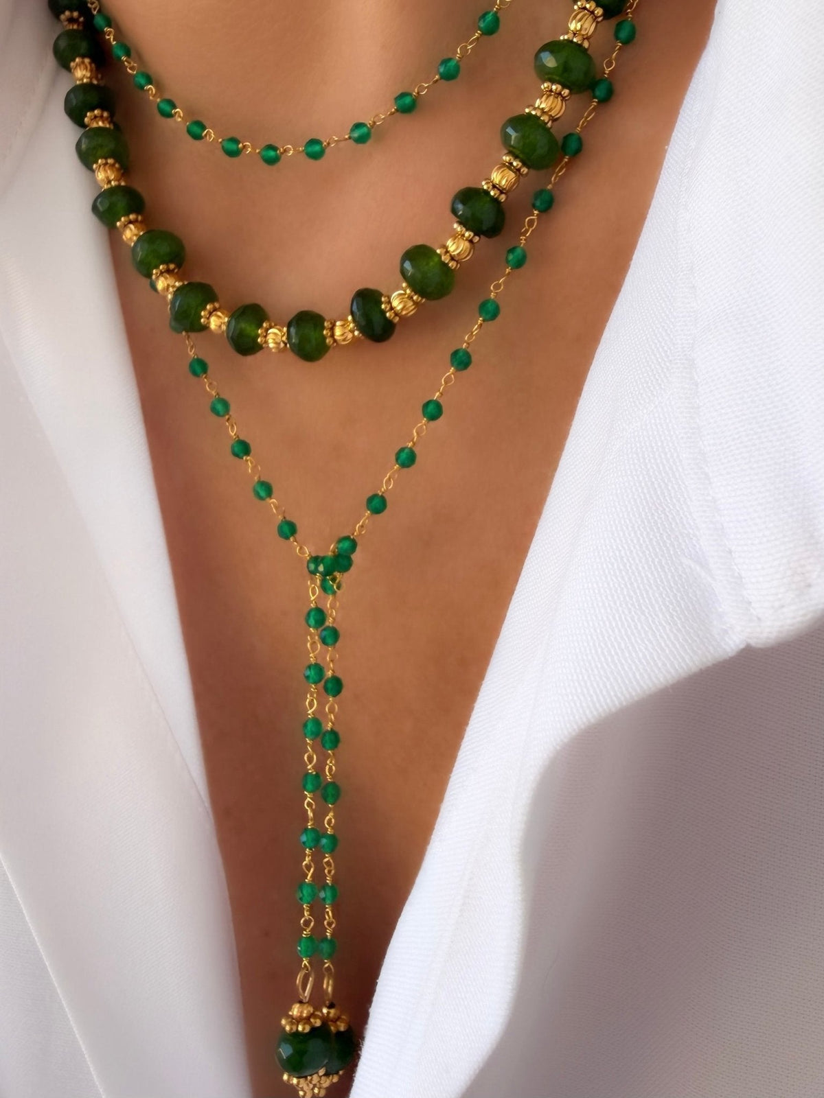 Collar Stones Collection Nº1 (Jade Verde) - LE MARSHAND™