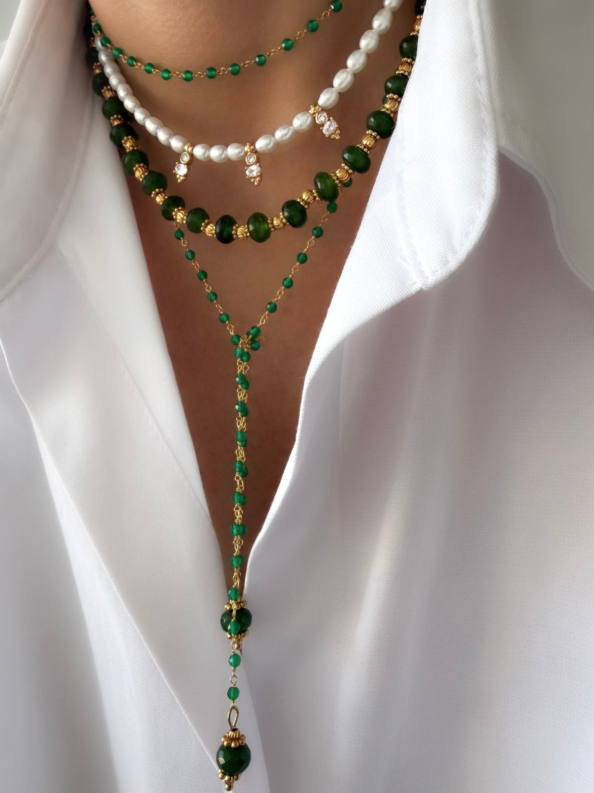Collar Stones Collection Nº1 (Jade Verde) - LE MARSHAND™