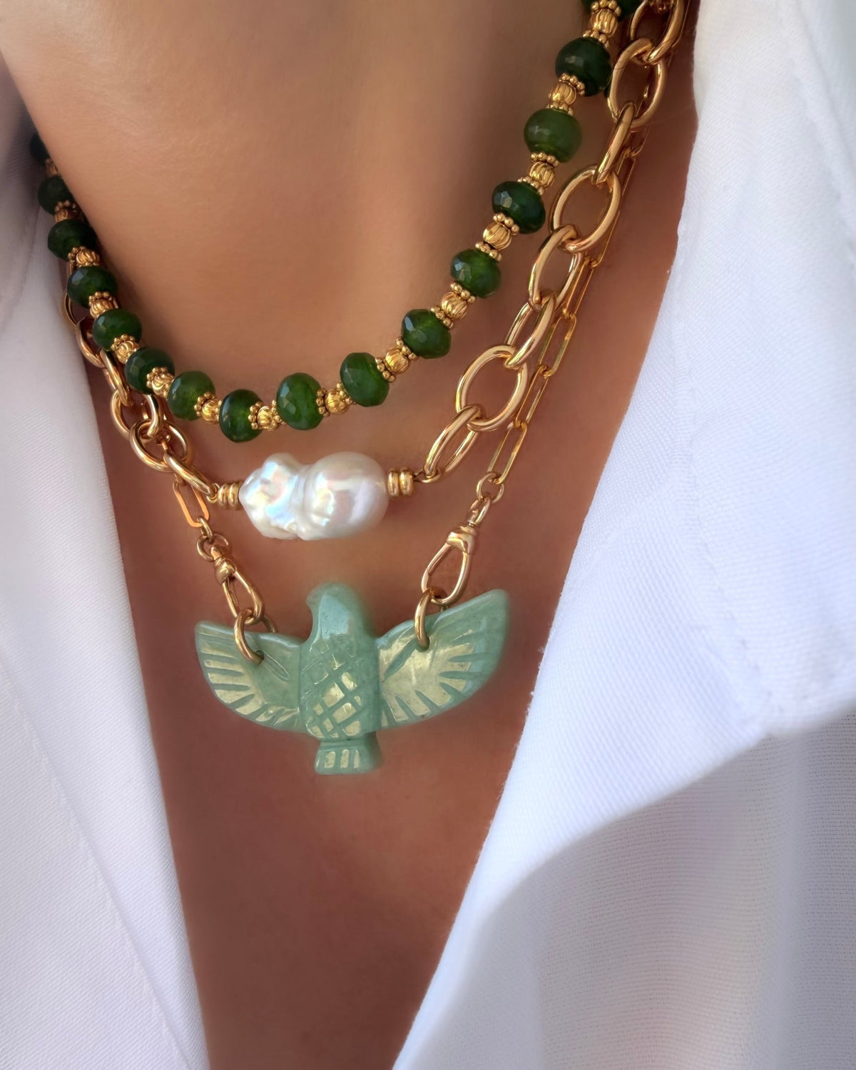 Collar Chain Perle Baroque