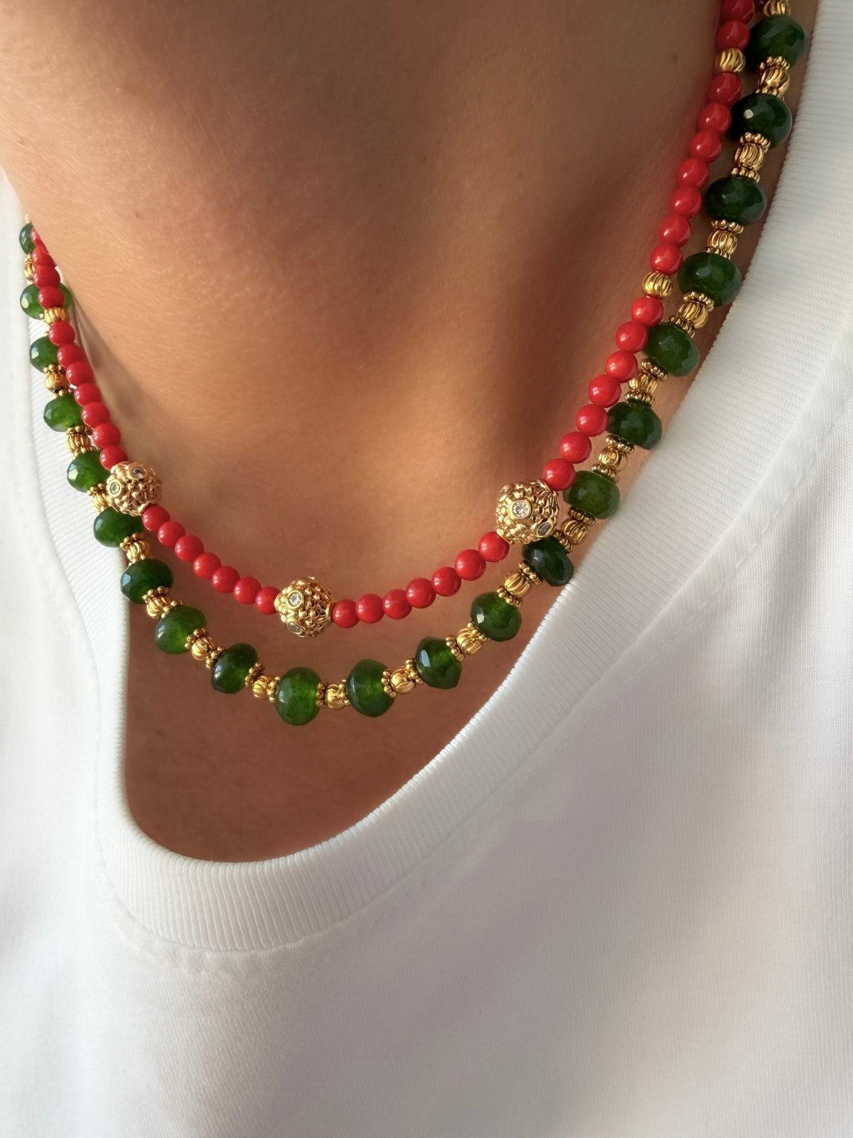 Collar Stones Collection Nº1 (Jade Verde) - LE MARSHAND™
