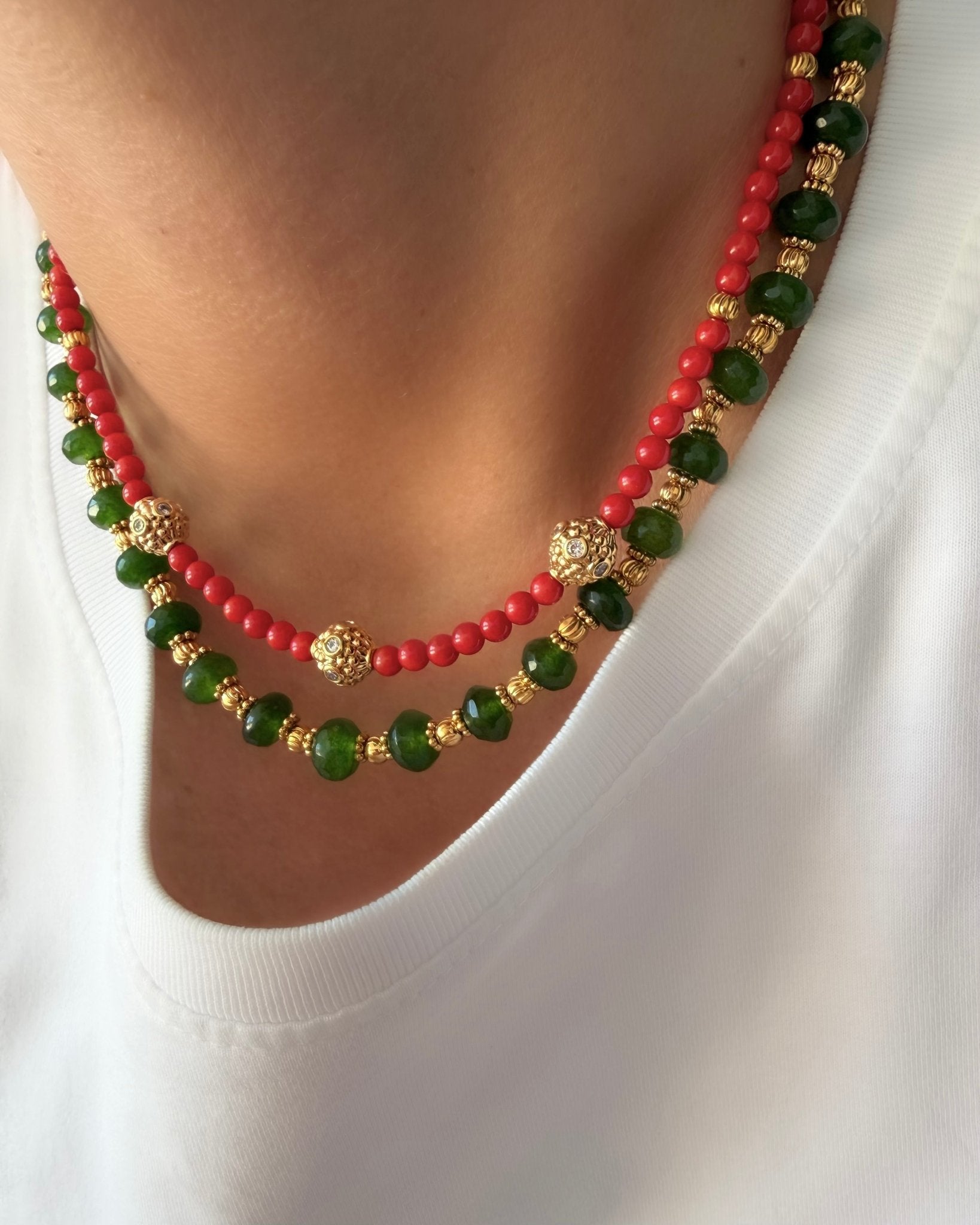 Collar Stones Collection Nº1 (Jade Verde) - LE MARSHAND™