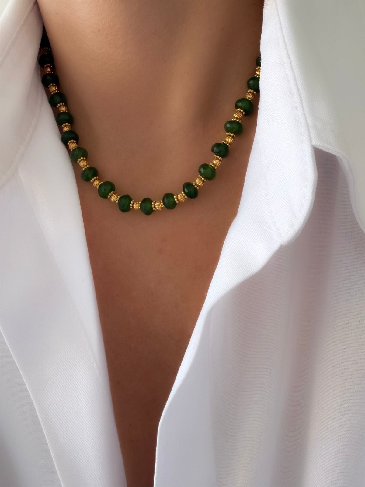 Collar Stones Collection Nº1 (Jade Verde) - LE MARSHAND™
