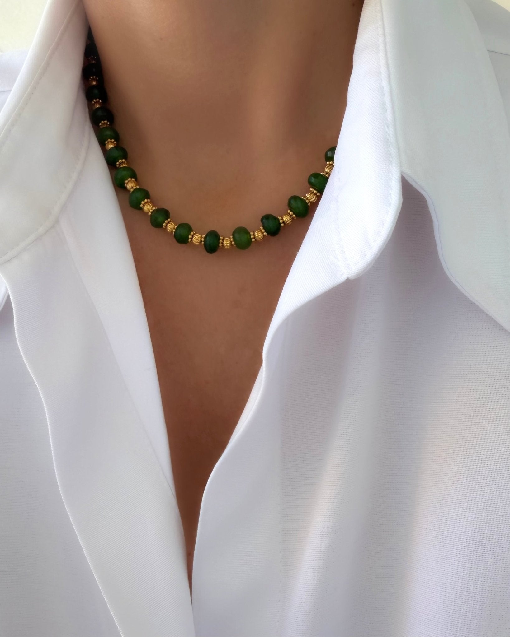 Collar Stones Collection Nº1 (Jade Verde) - LE MARSHAND™