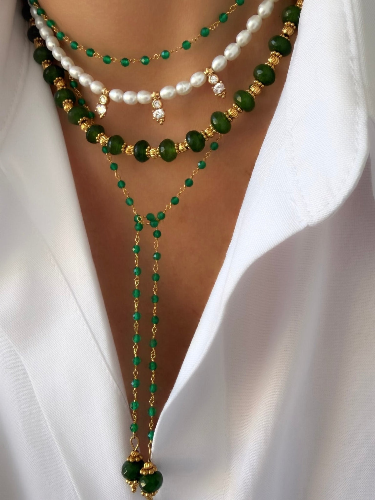 Collar Stones Collection Nº1 (Jade Verde) - LE MARSHAND™