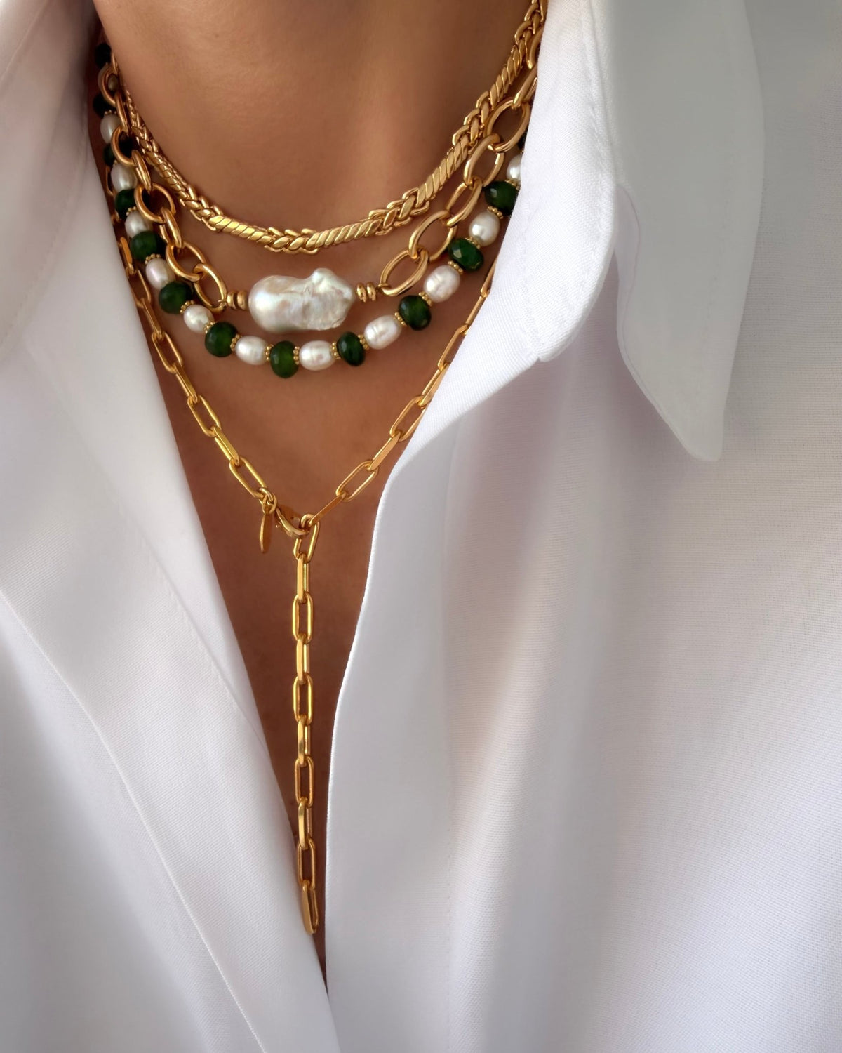 Collar Chain Perle Baroque