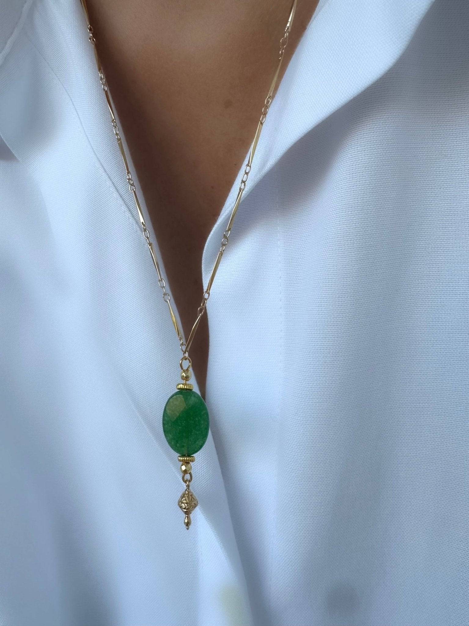 Collar Stones Cono (Aventurina) - LE MARSHAND™