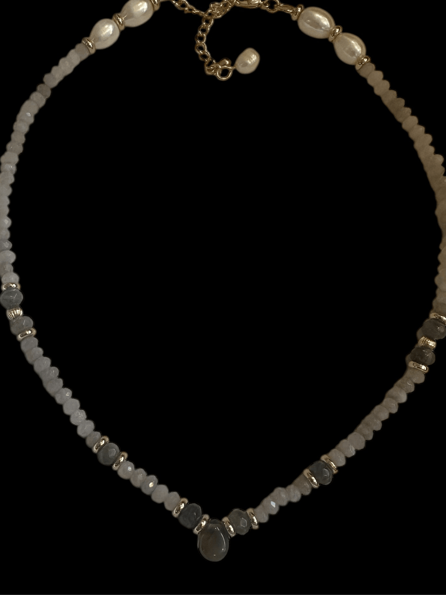 Collar Stones Drop (Labradorita, Agata y Cuarzo) - LE MARSHAND™