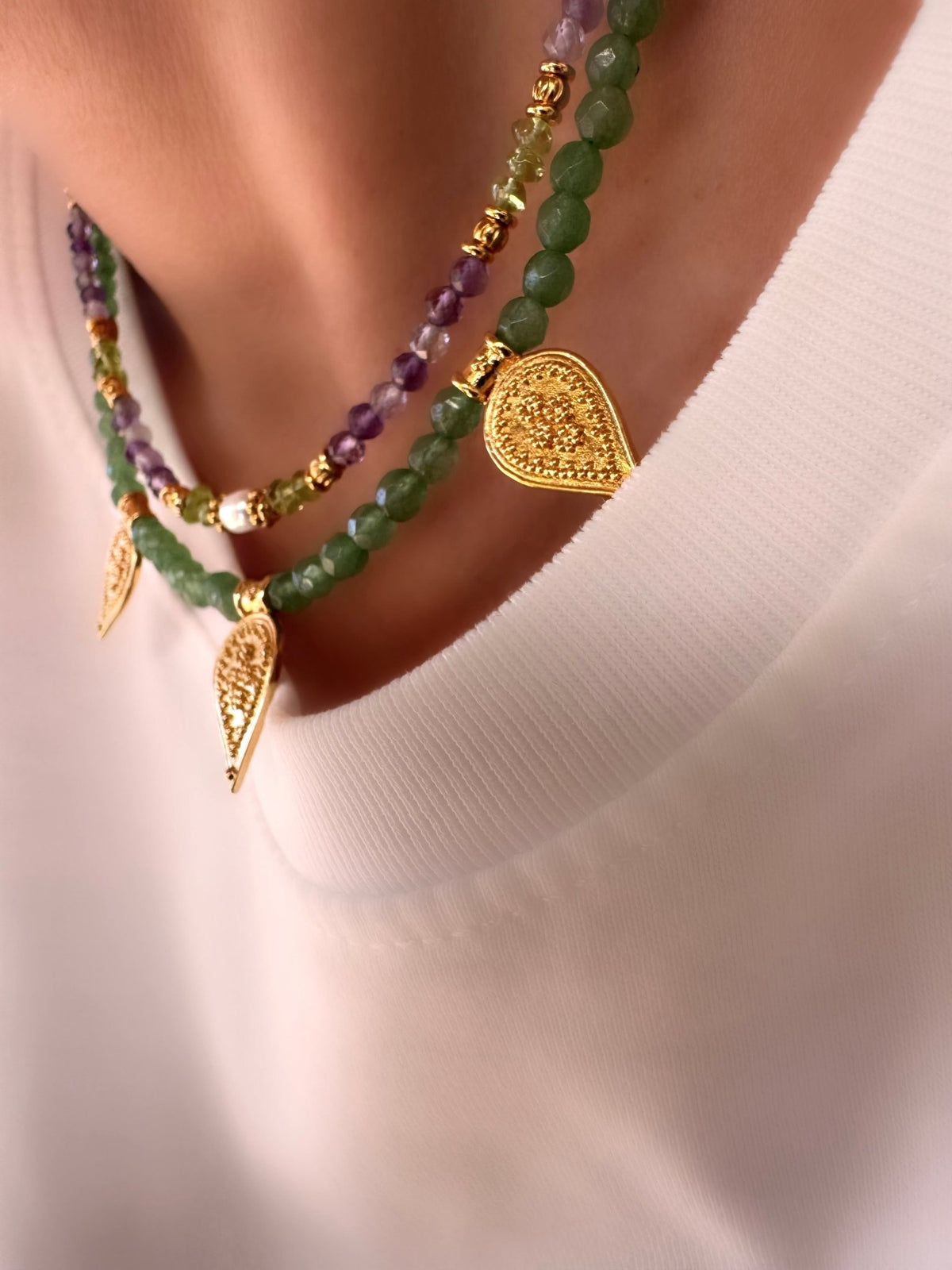 Collar Stones Trio Sullivan (Aventurina)