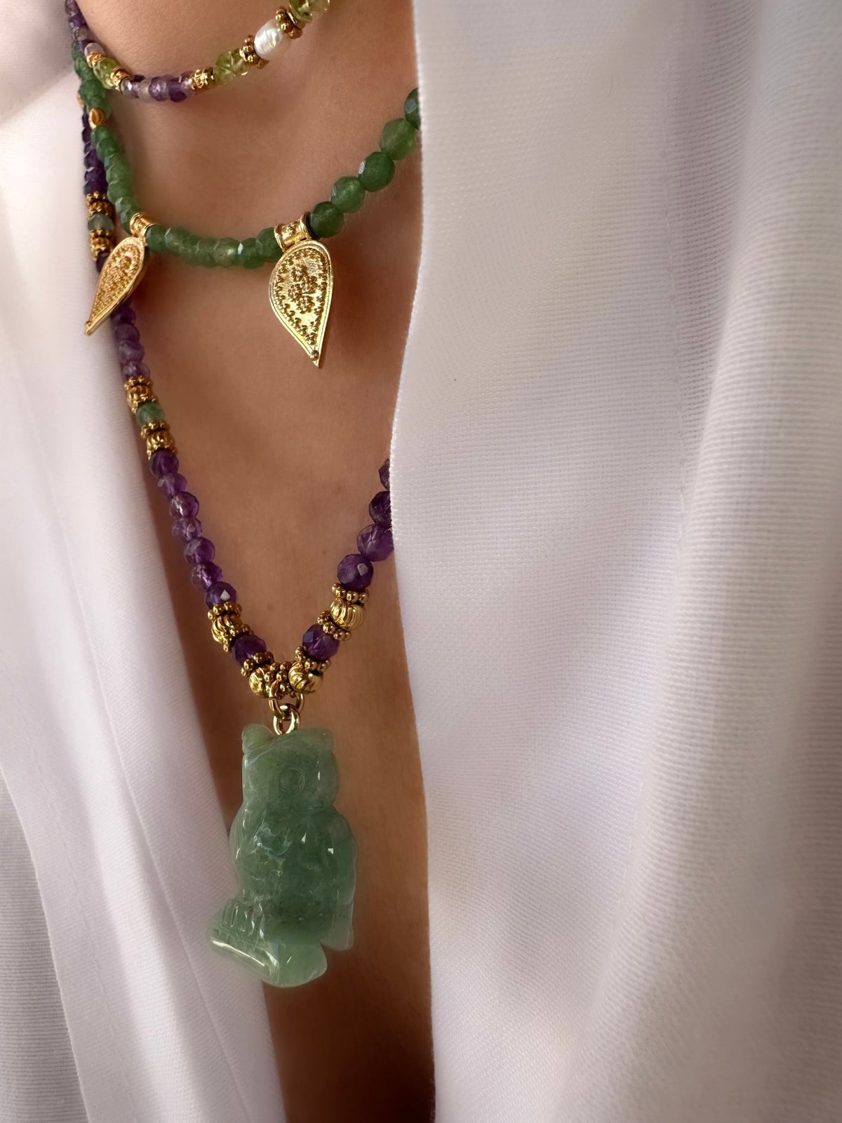 Collar Stones Trio Sullivan (Aventurina)