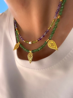 Collar Stones Trio Sullivan (Aventurina)