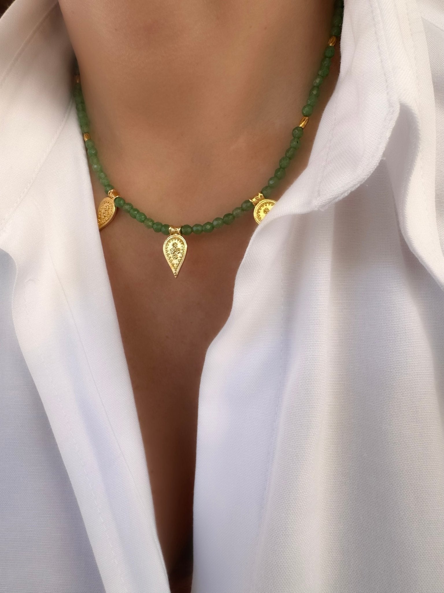 Collar Stones Trio Sullivan (Aventurina) - LE MARSHAND™