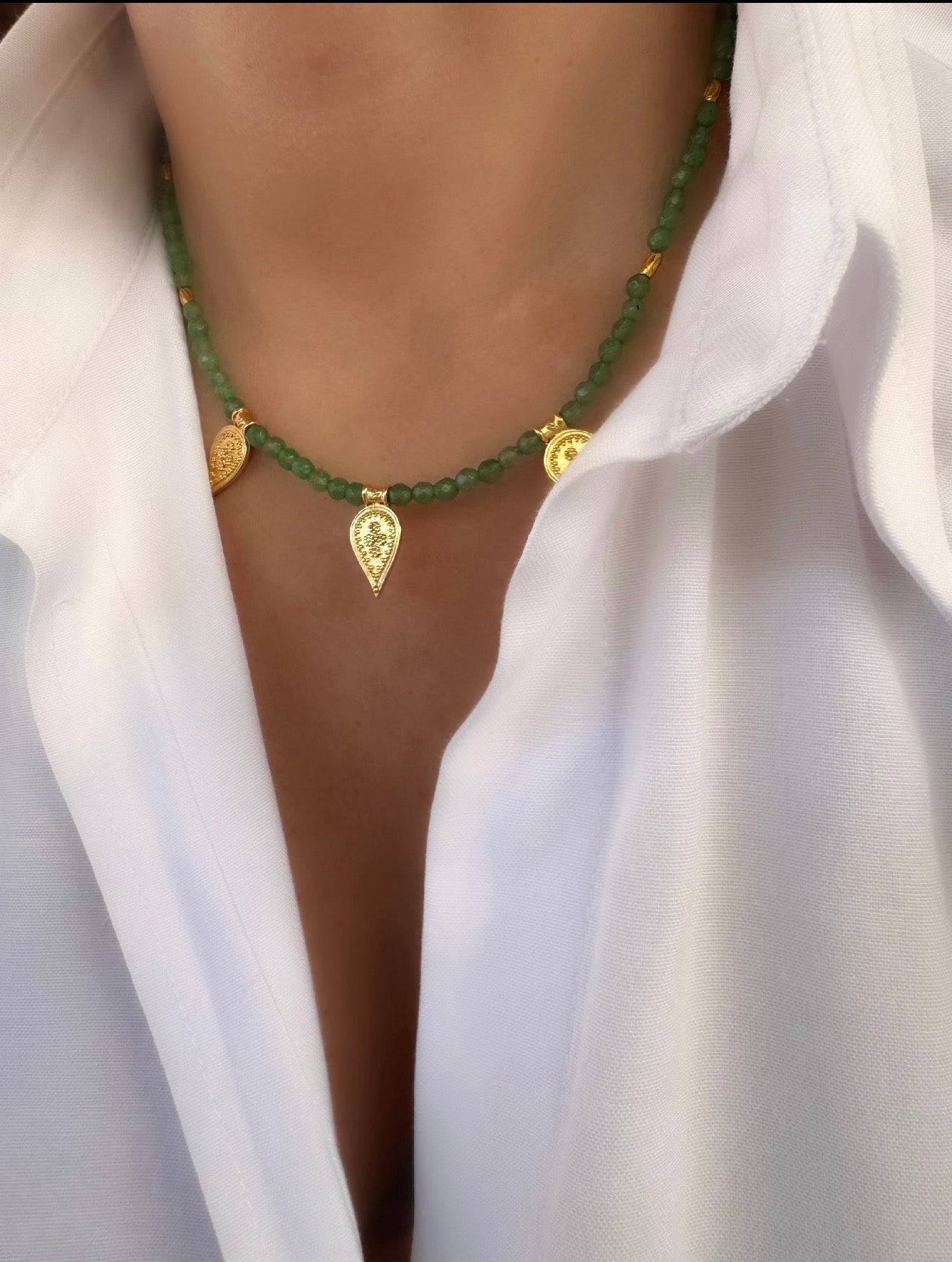 Collar Stones Trio Sullivan (Aventurina) - LE MARSHAND™