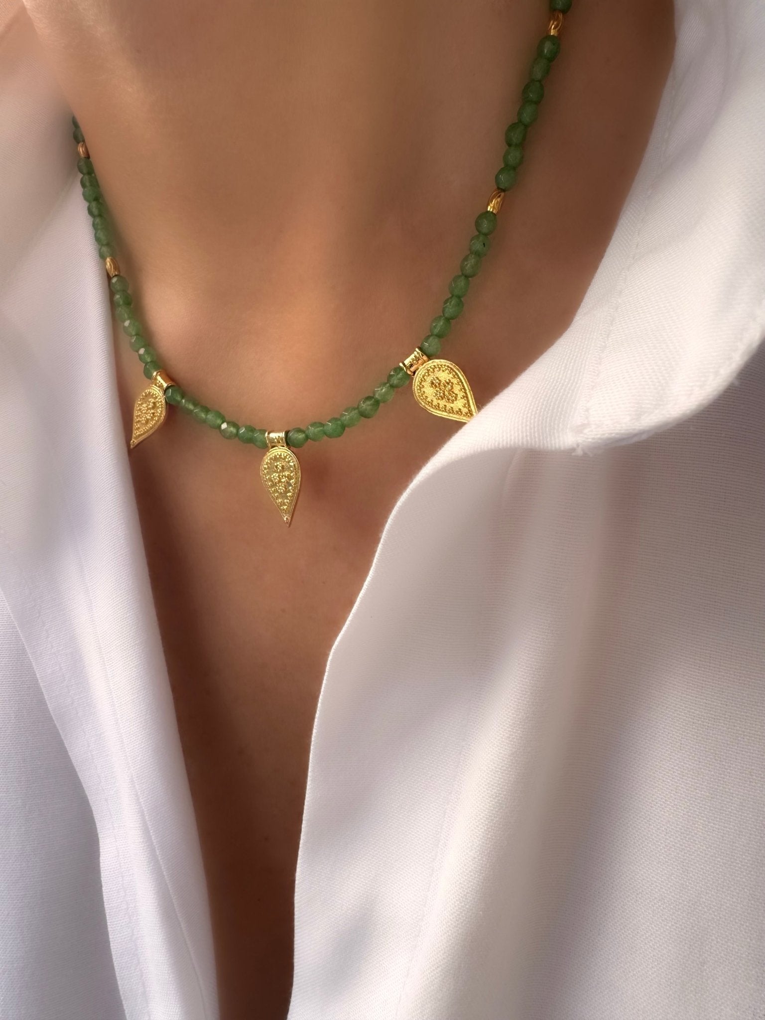 Collar Stones Trio Sullivan (Aventurina) - LE MARSHAND™