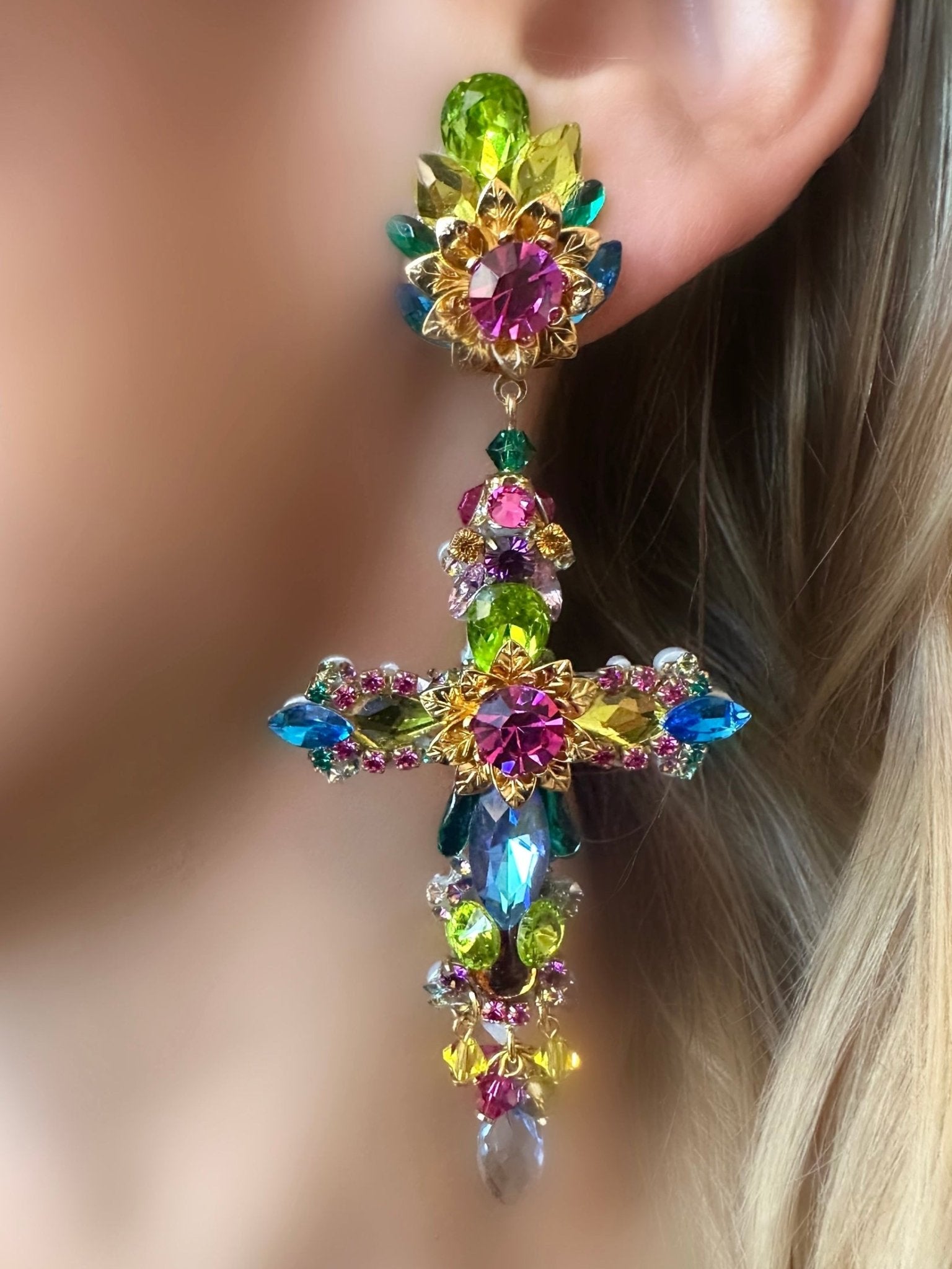 Pendientes Cruz Paraíso - LE MARSHAND™