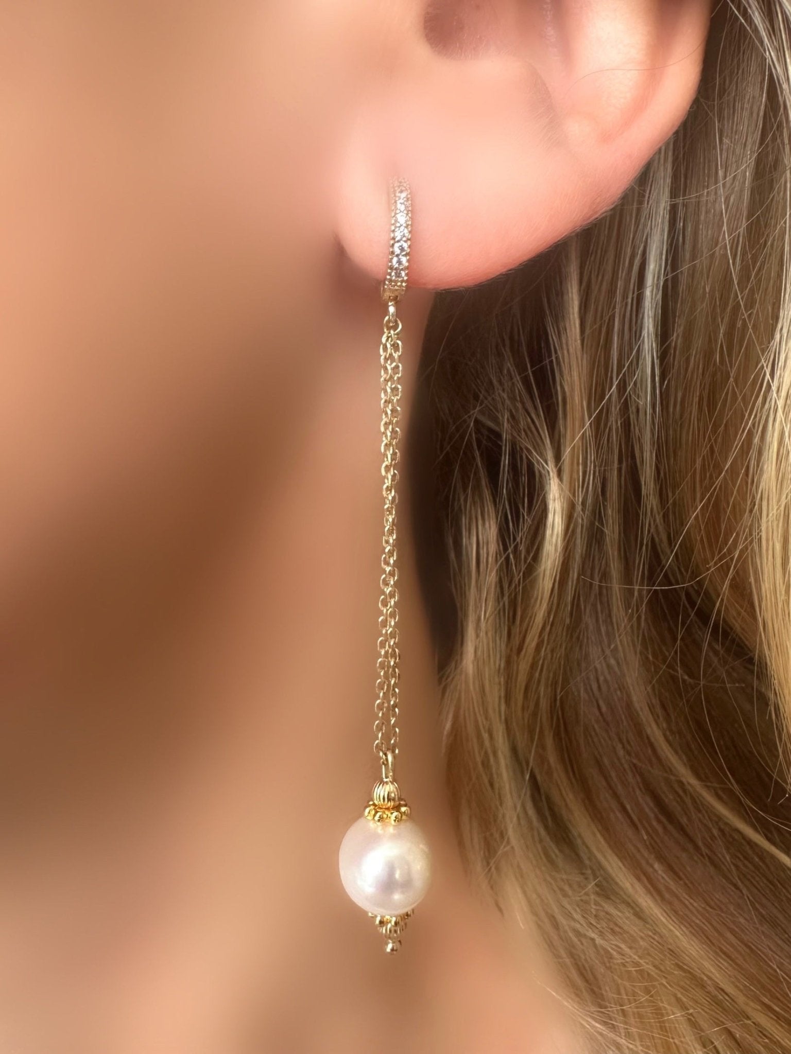 Pendientes Dolce Pearl Nude - LE MARSHAND™