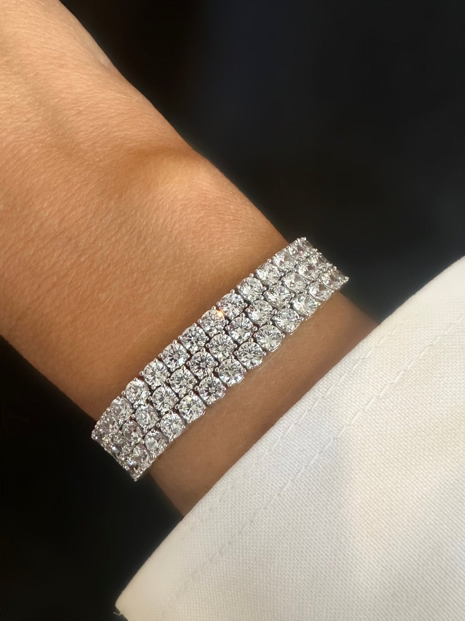 Pulsera Classic Riviere (4mm) (Plata 925) - LE MARSHAND™