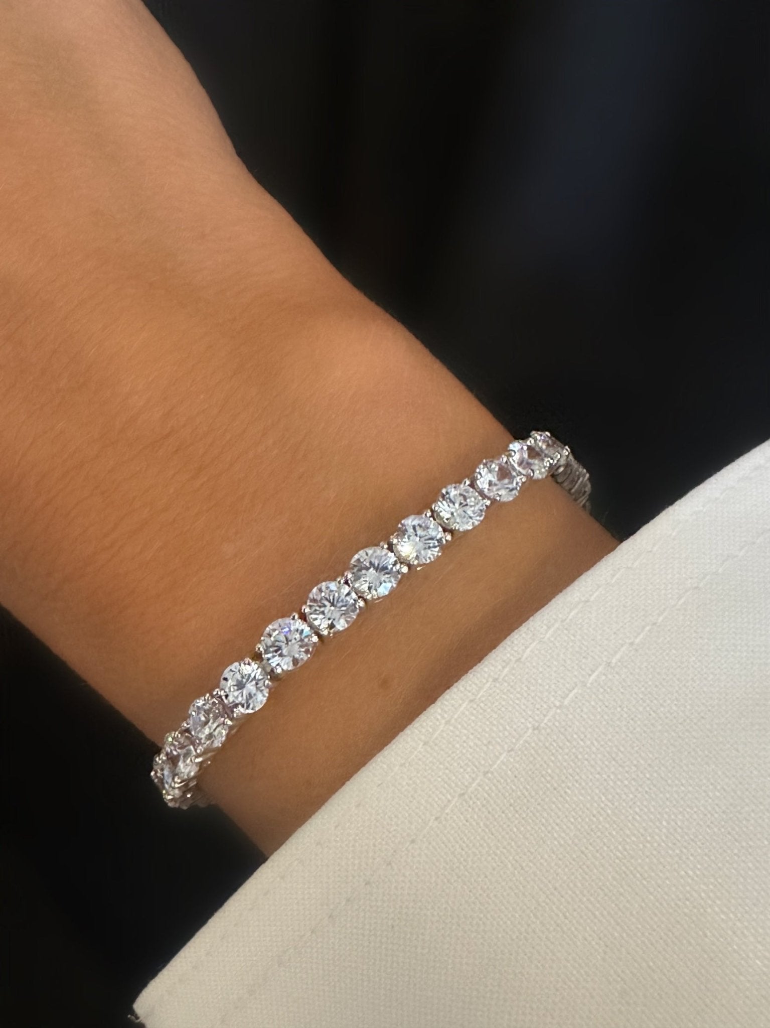 Pulsera Classic Riviere (5mm) (Plata 925) - LE MARSHAND™