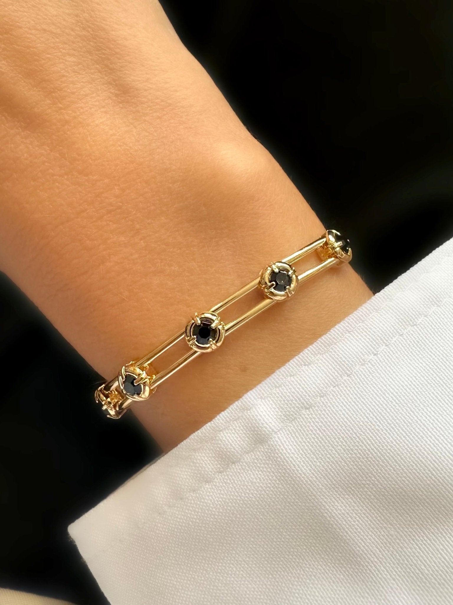 Pulsera Mónaco (Black) - LE MARSHAND™
