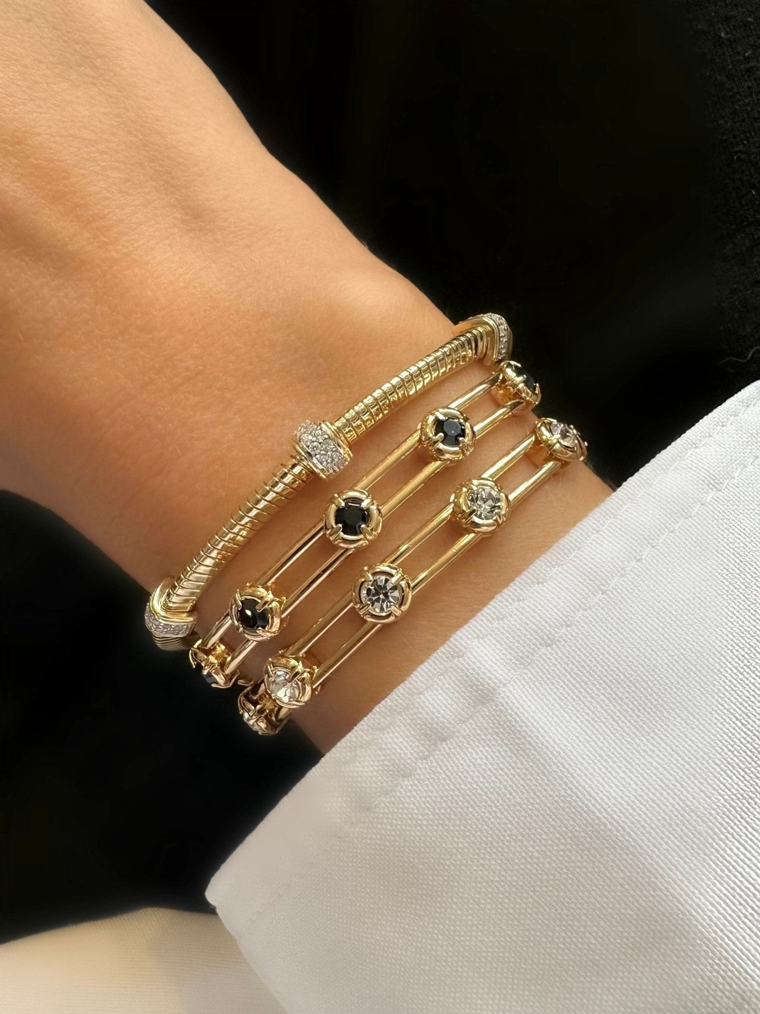 Pulsera Mónaco (Black) - LE MARSHAND™
