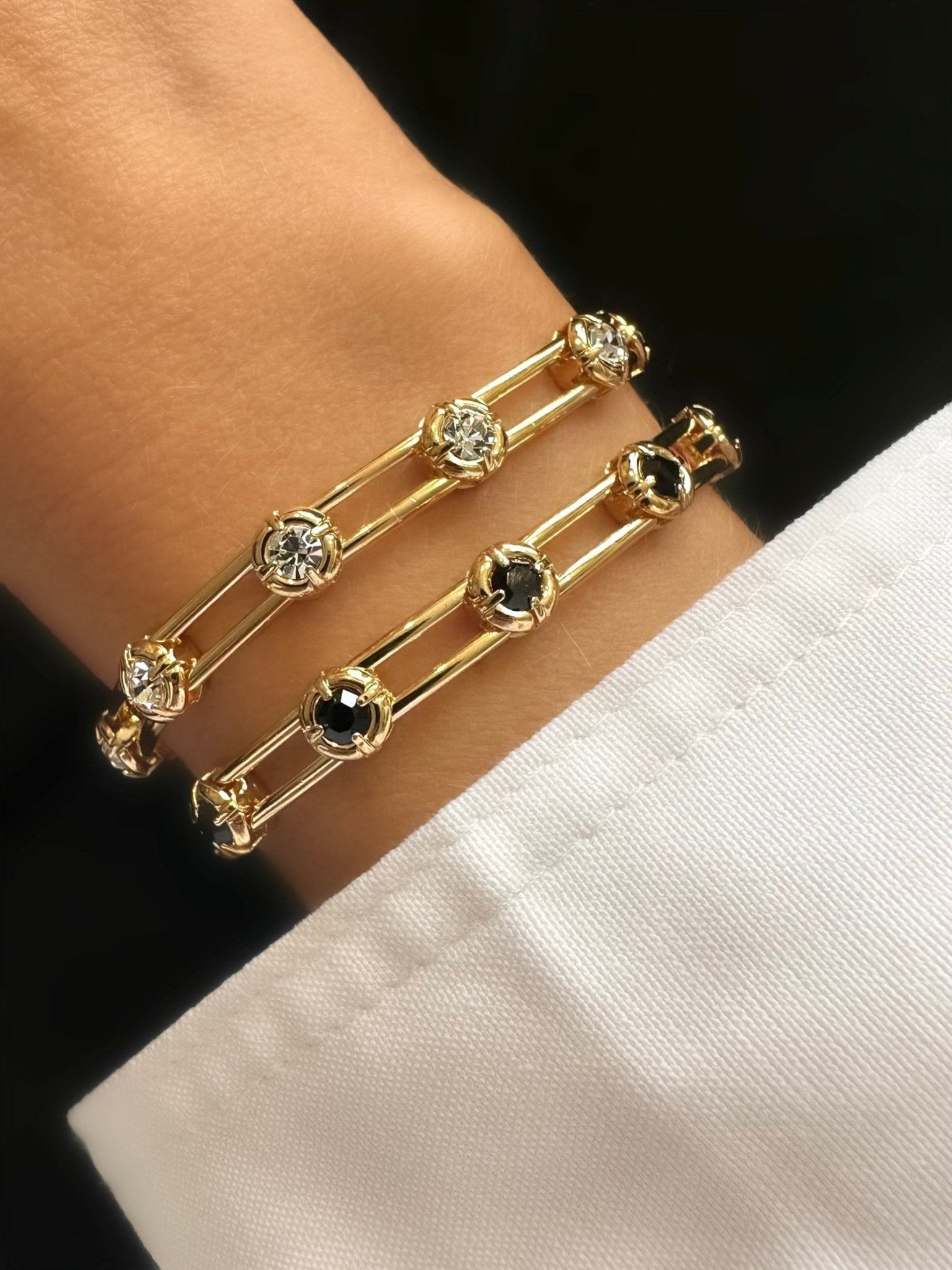 Pulsera Mónaco (Black) - LE MARSHAND™