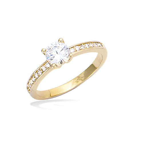 Le Marshand®  -  Joyería en plata 925, chapado en Oro 24K - Anillo Solitario Wedding (Oro) - Diseños propios - Brazaletes, pulseras, collares y pendientes - Joyería online - Mallorca