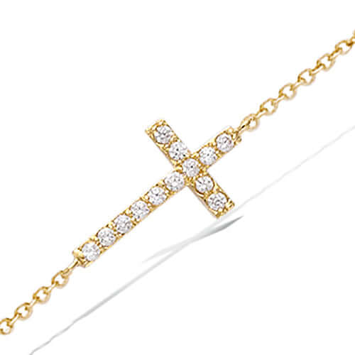 Le Marshand®  -  Joyería en plata 925, chapado en Oro 24K - Pulsera Thin Cruz - Diseños propios - Brazaletes, pulseras, collares y pendientes - Joyería online - Mallorca