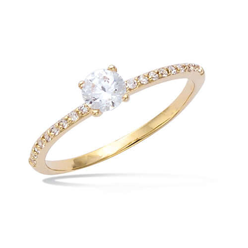 Le Marshand®  -  Joyería en plata 925, chapado en Oro 24K - Anillo Mini Solitario Wedding - Diseños propios - Brazaletes, pulseras, collares y pendientes - Joyería online - Mallorca