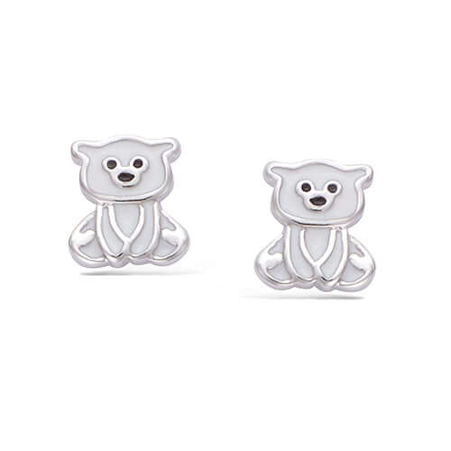 Le Marshand®  -  Joyería en plata 925, chapado en Oro 24K - Pendientes Niña Osito (Plata 925) - Diseños propios - Brazaletes, pulseras, collares y pendientes - Joyería online - Mallorca