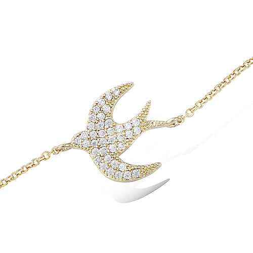 Le Marshand®  -  Joyería en plata 925, chapado en Oro 24K - Pulsera Thin Golondrina - Diseños propios - Brazaletes, pulseras, collares y pendientes - Joyería online - Mallorca