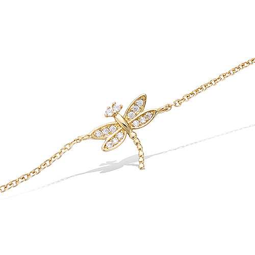 Le Marshand®  -  Joyería en plata 925, chapado en Oro 24K - Pulsera Thin Circ Libélula - Diseños propios - Brazaletes, pulseras, collares y pendientes - Joyería online - Mallorca