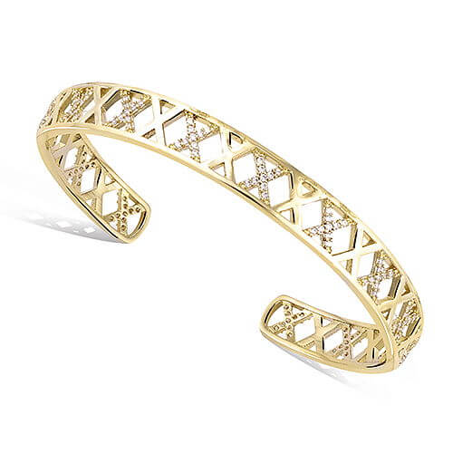 Le Marshand®  -  Joyería en plata 925, chapado en Oro 24K - Brazalete Equis - Diseños propios - Brazaletes, pulseras, collares y pendientes - Joyería online - Mallorca