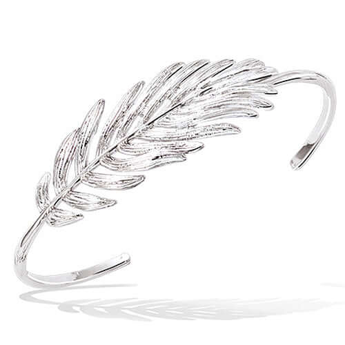 Le Marshand®  -  Joyería en plata 925, chapado en Oro 24K - Brazalete Palmera (Plata) (RBJ) - Diseños propios - Brazaletes, pulseras, collares y pendientes - Joyería online - Mallorca