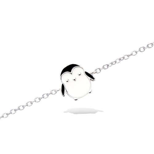 Le Marshand®  -  Joyería en plata 925, chapado en Oro 24K - Pulsera Niña Pingüino (Plata 925) - Diseños propios - Brazaletes, pulseras, collares y pendientes - Joyería online - Mallorca