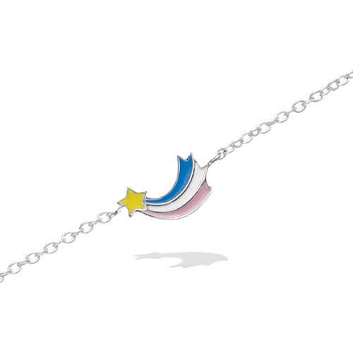 Le Marshand®  -  Joyería en plata 925, chapado en Oro 24K - Pulsera Niña Estrella fugaz (Plata 925) - Diseños propios - Brazaletes, pulseras, collares y pendientes - Joyería online - Mallorca