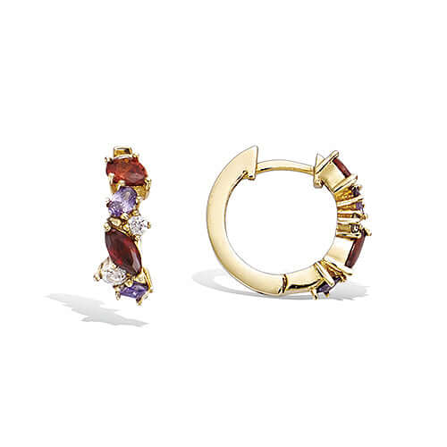 Le Marshand®  -  Joyería en plata 925, chapado en Oro 24K - Arito Multiformas Marrón - Diseños propios - Brazaletes, pulseras, collares y pendientes - Joyería online - Mallorca
