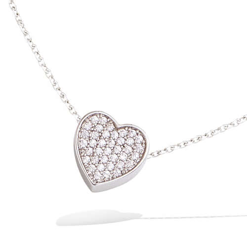 Le Marshand®  -  Joyería en plata 925, chapado en Oro 24K - Collar Corazón Brioche (Plata 925) - Diseños propios - Brazaletes, pulseras, collares y pendientes - Joyería online - Mallorca