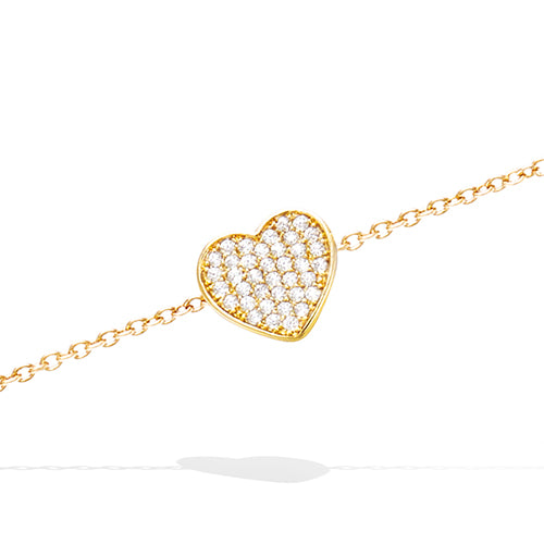 Le Marshand®  -  Joyería en plata 925, chapado en Oro 24K - Pulsera Thin Corazón Brioche - Diseños propios - Brazaletes, pulseras, collares y pendientes - Joyería online - Mallorca