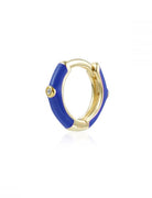 Le Marshand®  -  Joyería en plata 925, chapado en Oro 24K - Arito Esmaltado Azul - Diseños propios - Brazaletes, pulseras, collares y pendientes - Joyería online - Mallorca