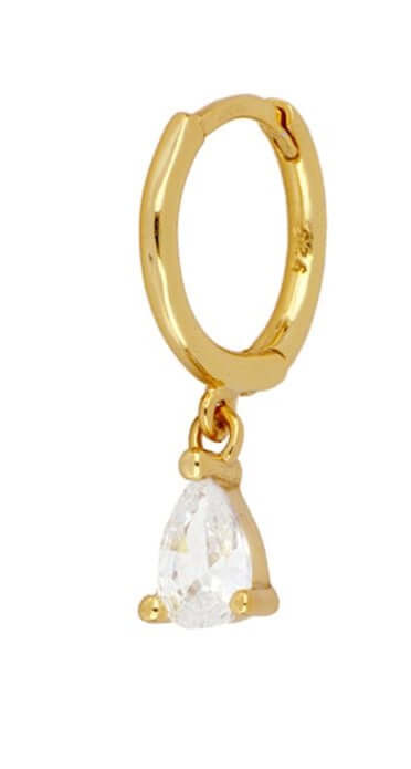 Le Marshand®  -  Joyería en plata 925, chapado en Oro 24K - Arito Gota Blanca - Diseños propios - Brazaletes, pulseras, collares y pendientes - Joyería online - Mallorca