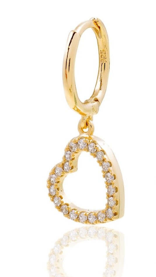 Le Marshand®  -  Joyería en plata 925, chapado en Oro 24K - Arito Circ Corazón - Diseños propios - Brazaletes, pulseras, collares y pendientes - Joyería online - Mallorca