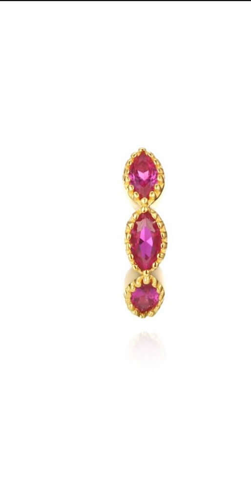 Le Marshand®  -  Joyería en plata 925, chapado en Oro 24K - Arito Drops Rosa - Diseños propios - Brazaletes, pulseras, collares y pendientes - Joyería online - Mallorca