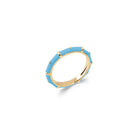 Le Marshand®  -  Joyería en plata 925, chapado en Oro 24K - Anillo bambú azul - Diseños propios - Brazaletes, pulseras, collares y pendientes - Joyería online - Mallorca
